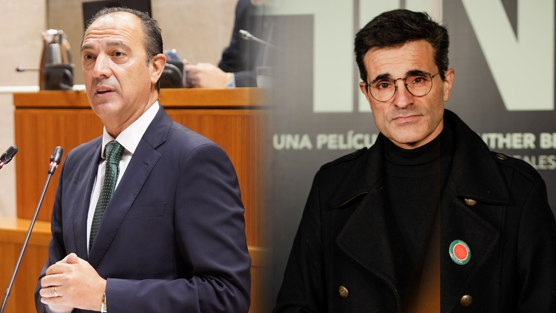 José Luis Bancalero, el consejero de Sanidad del Gobierno de Aragón, y Luis Larrodera