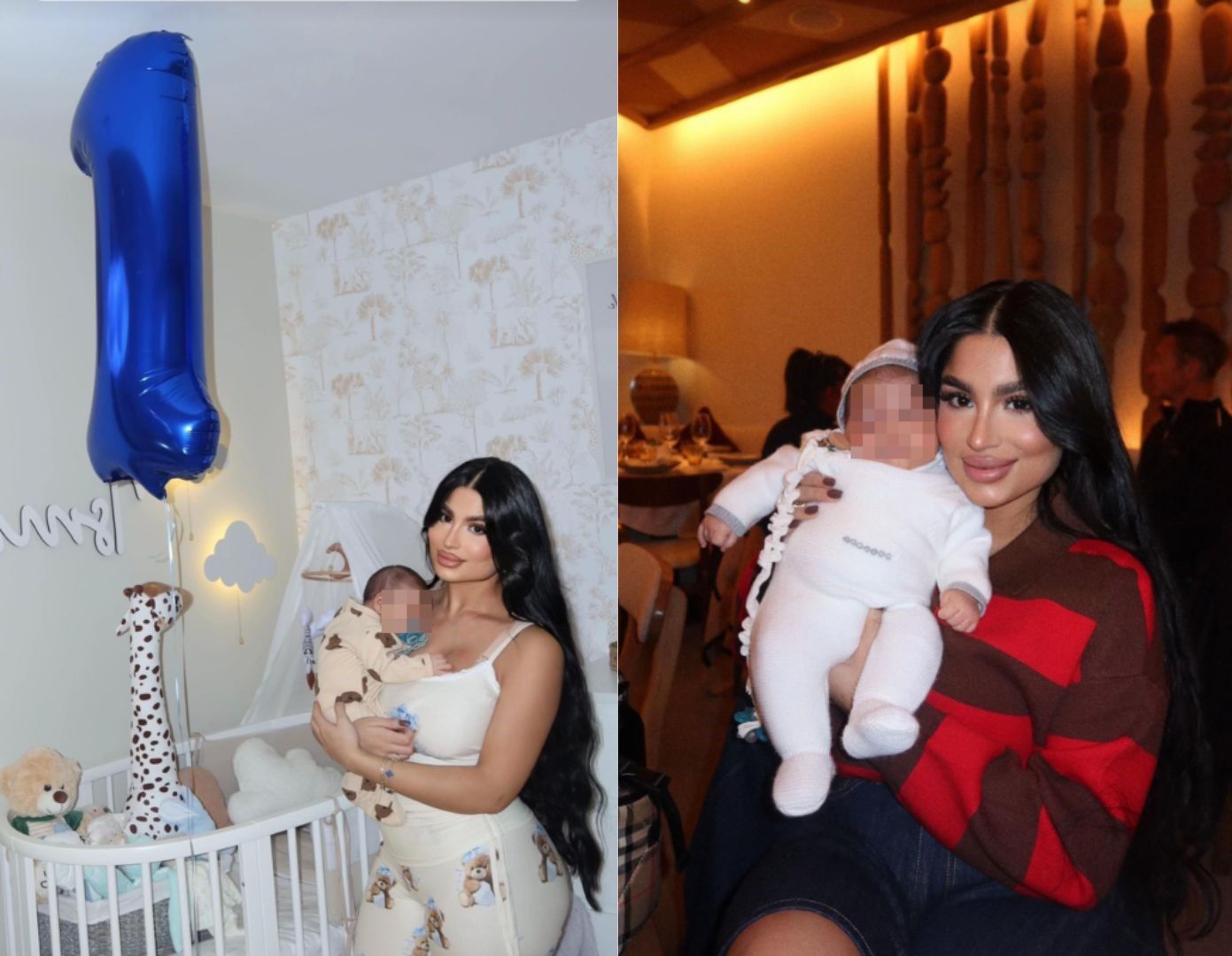 Lola Romero, pareja de Omar Montes, y su hijo Ismael