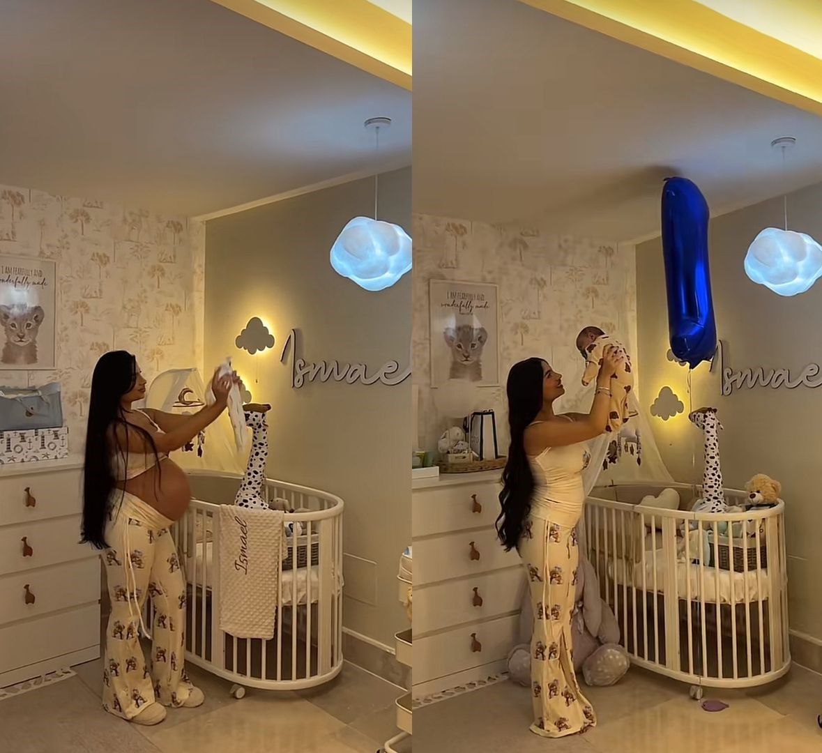 Lola Romero, pareja de Omar MOntes, y su hijo Ismael