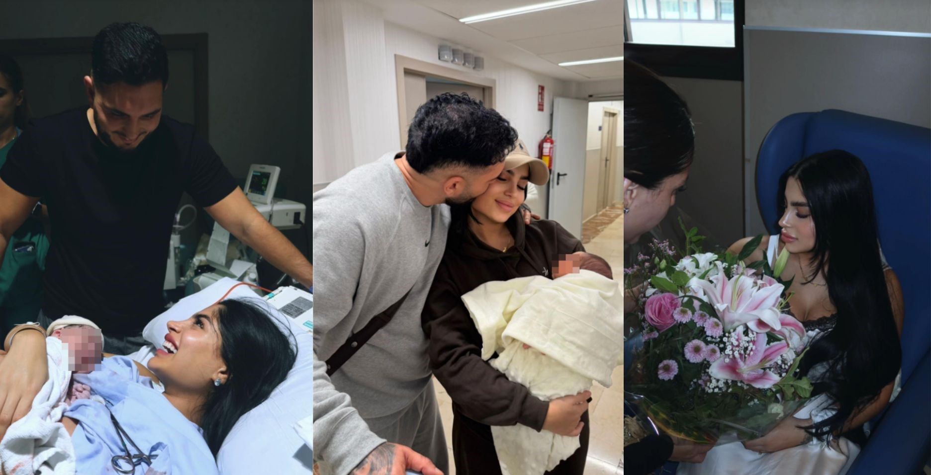 Lola Romero y Omar Montes en el nacimiento de Ismael