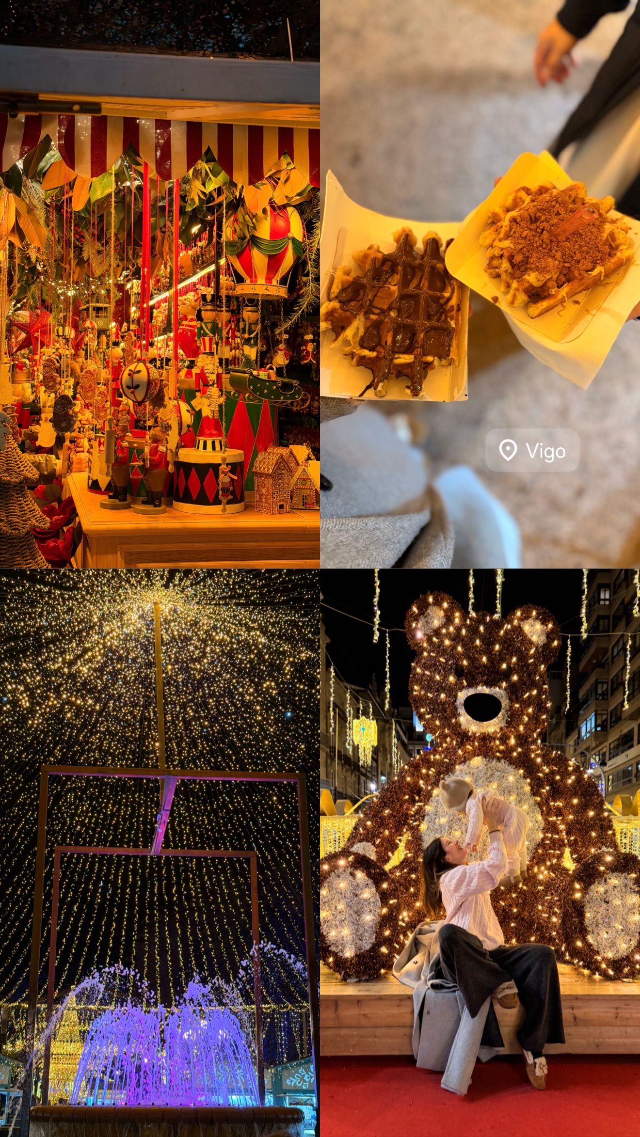 Michenlo y Marta Riumbau disfrutan con Julieta de un mágico y navideño plan en Vigo