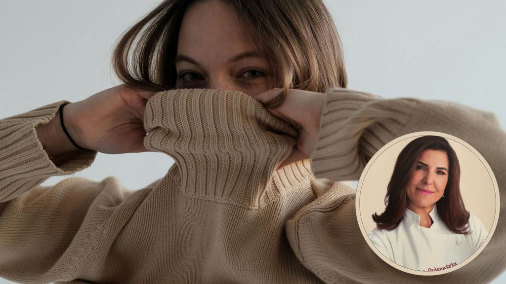 Mujer poniéndose un jersey y, abajo a la derecha, La Ordenatriz