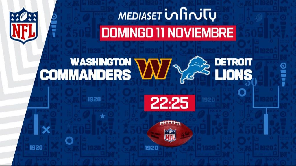Detroit Lions - Washington Commanders, en Mediaset