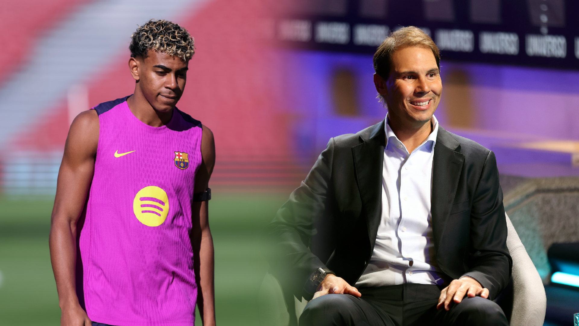 Rafa Nadal y Lamine Yamal