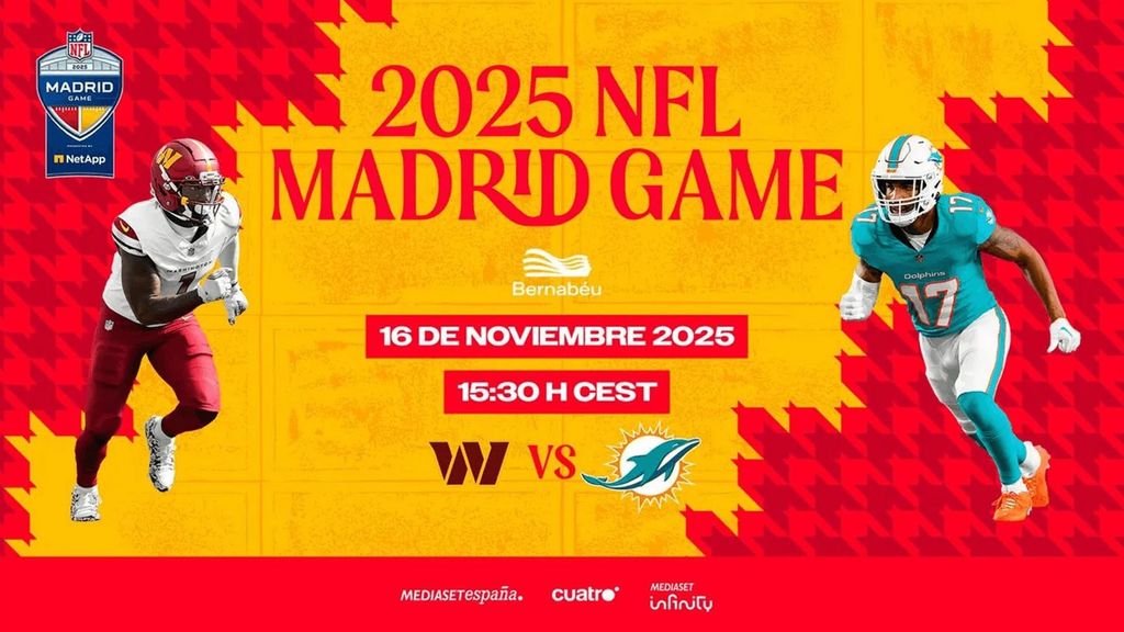 Así será la histórica retransmisión en abierto del NFL Madrid Game 2025