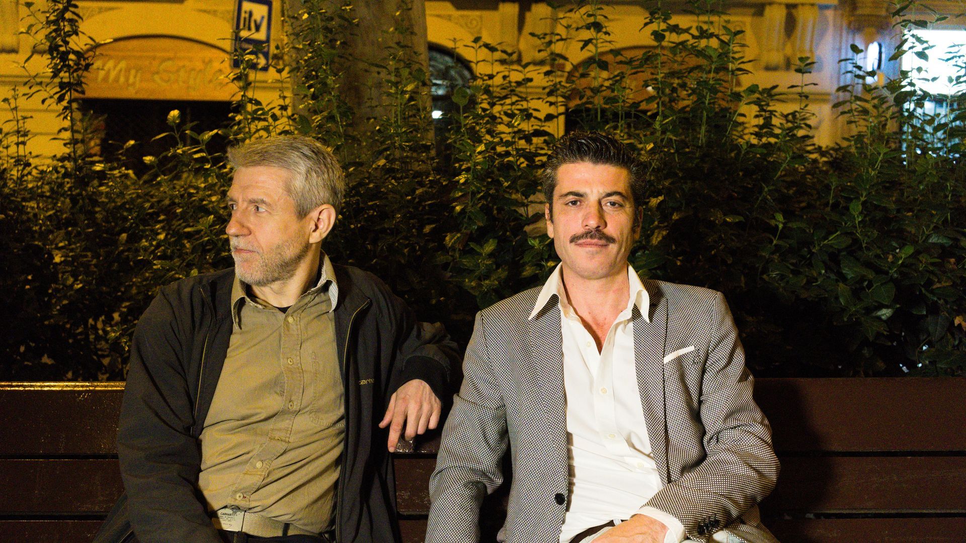 El crítico musical Joan S. Luna (dcha) y el periodista y crítico José de Montfort (izq)