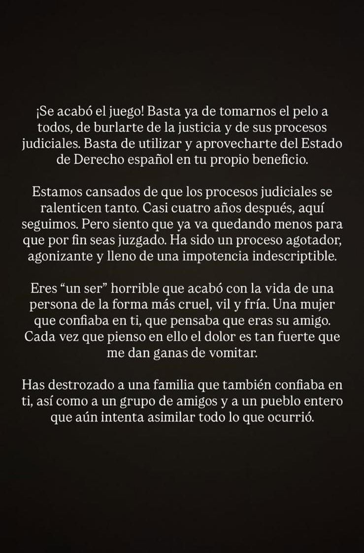 La prima de Esther López carga contra Óscar mientras esperan la apertura del juicio
