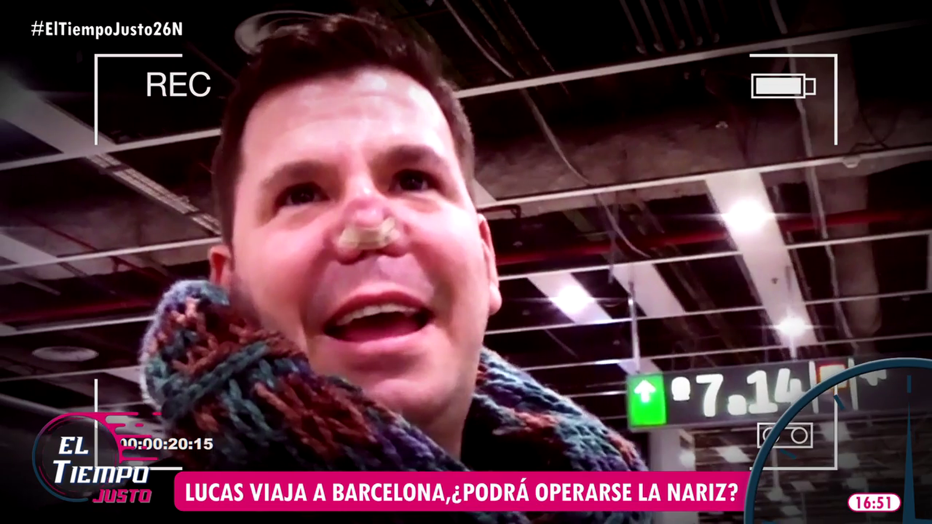 Lucas González visita al médico que revisa el estado de su nariz y adelanta: "Me volveré a operar después de las fiestas"