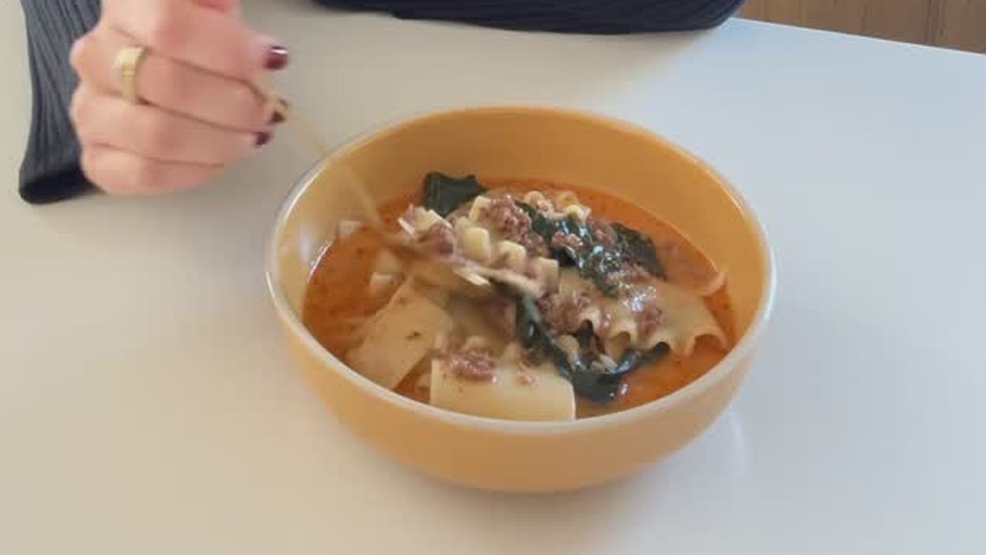 Sopa de lasaña
