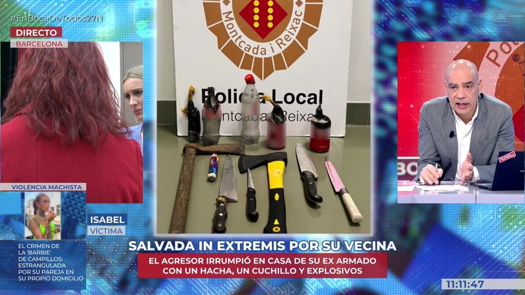 Salvada in extremis por su vecina: su expareja entra en su vivienda armado con explosivos y un hacha