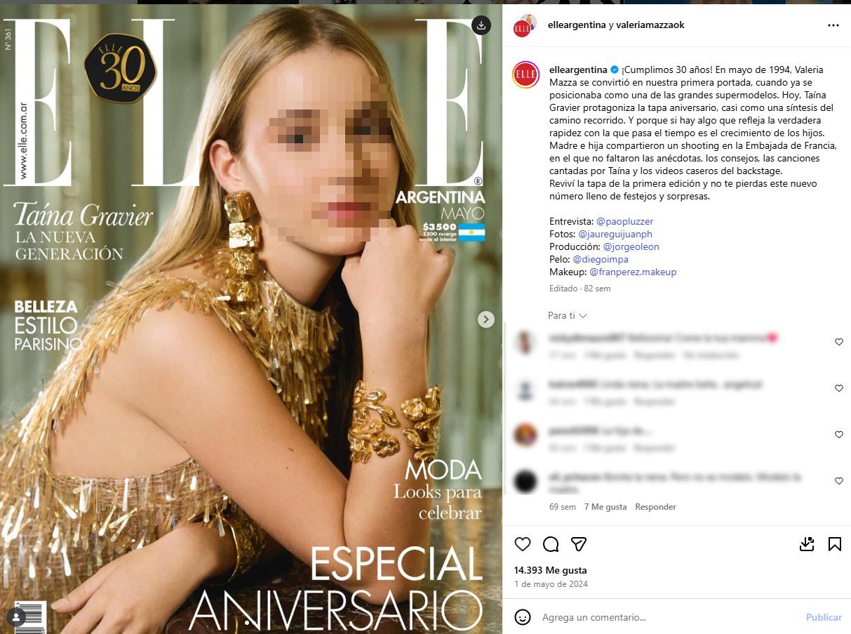 Taína, la hija de Valeria Mazza y Alejandro Gravier