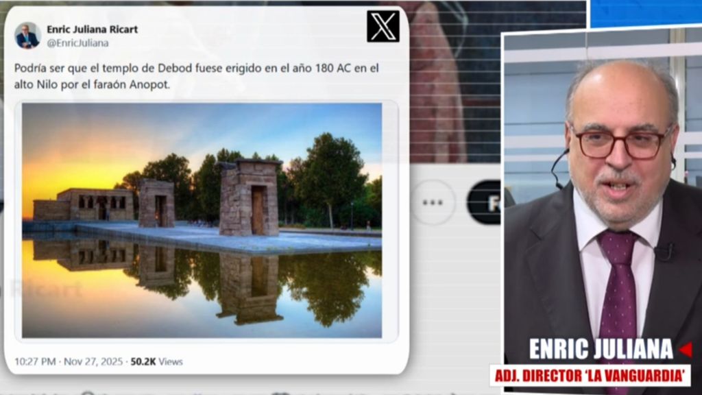 Enric Juliana explica la pulla a Alberto Núñez Feijóo en su tweet sobre la manifestación en el Templo de Debod: "Era ironía"