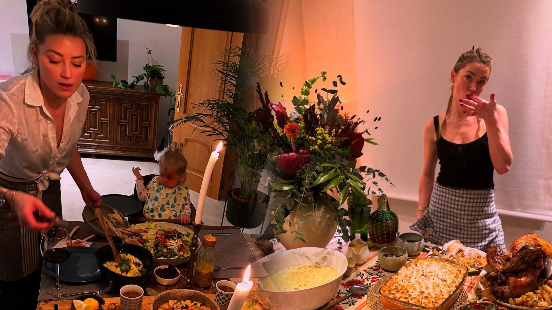 El recuerdo de Amber Heard en Thanksgiving en Madrid junto a su hija Oonagh: "Echo un vistazo atrás con el corazón lleno"