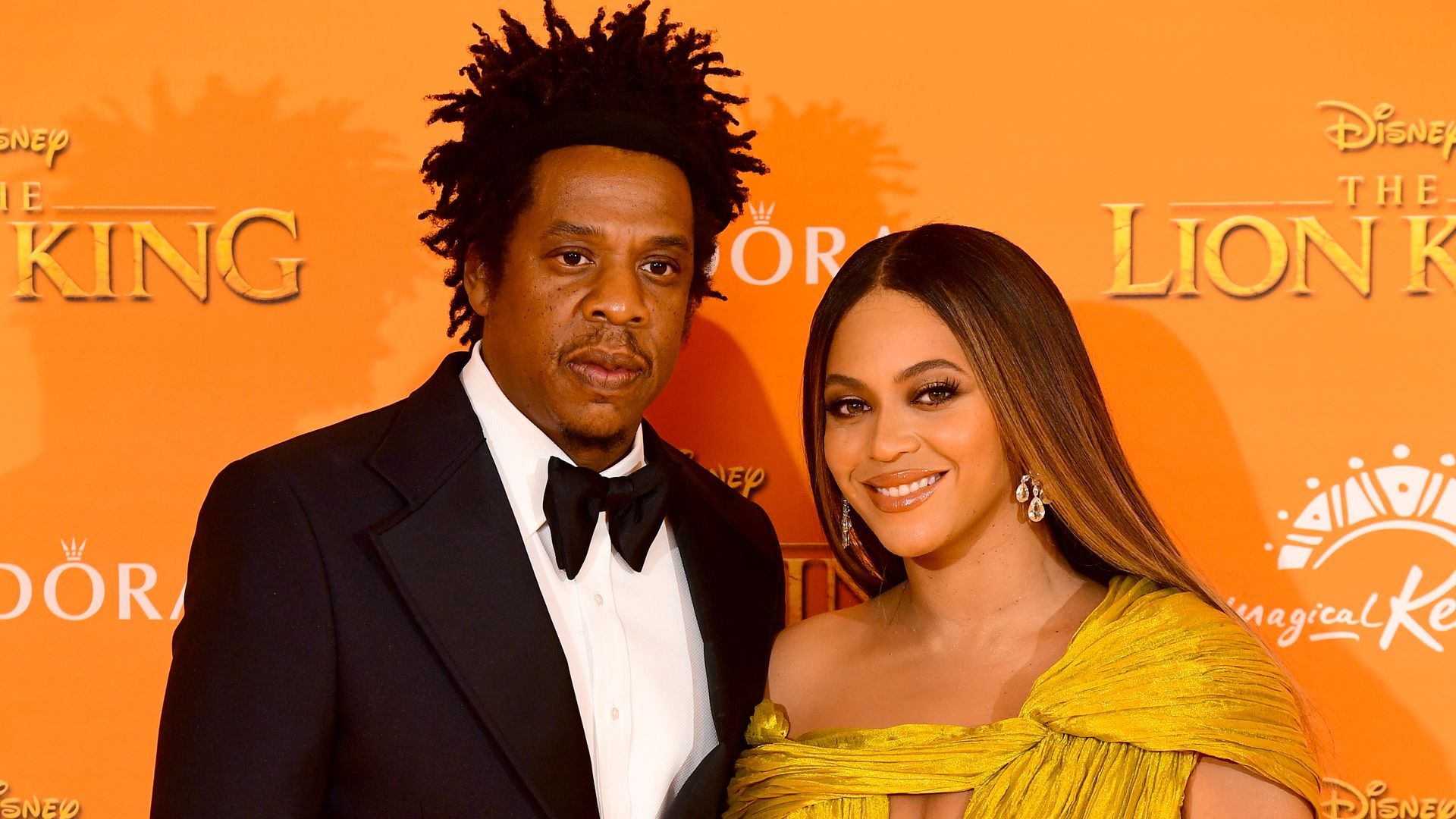 Jay Z y Beyoncé en el estreno de 'El Rey León'