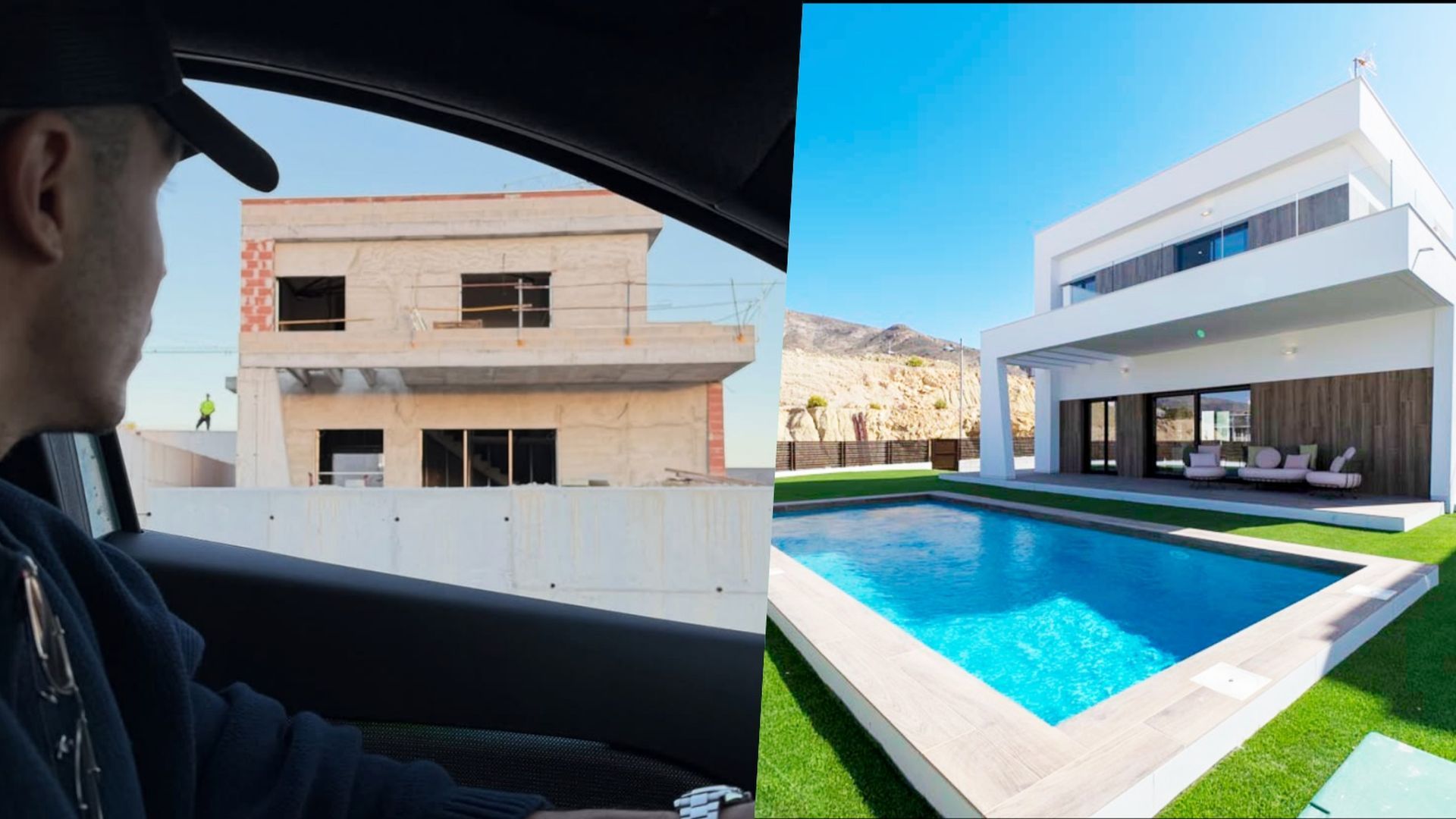 Montaje de Kiko Jiménez ante las obras y del proyecto finalizado