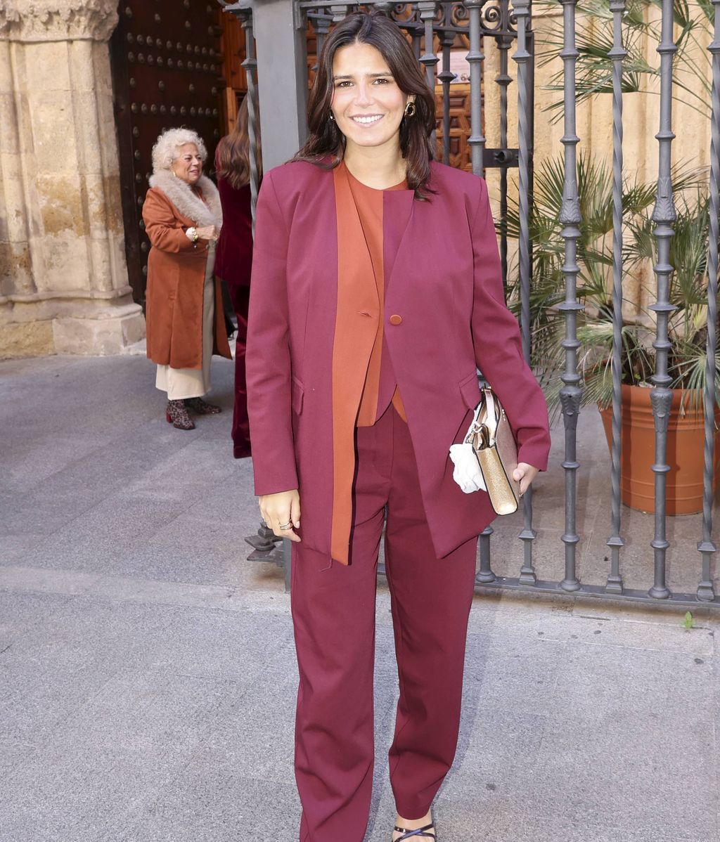 Tana, en el bautizo de Nicolás, el hijo de Lourdes Montes y Fran Rivera