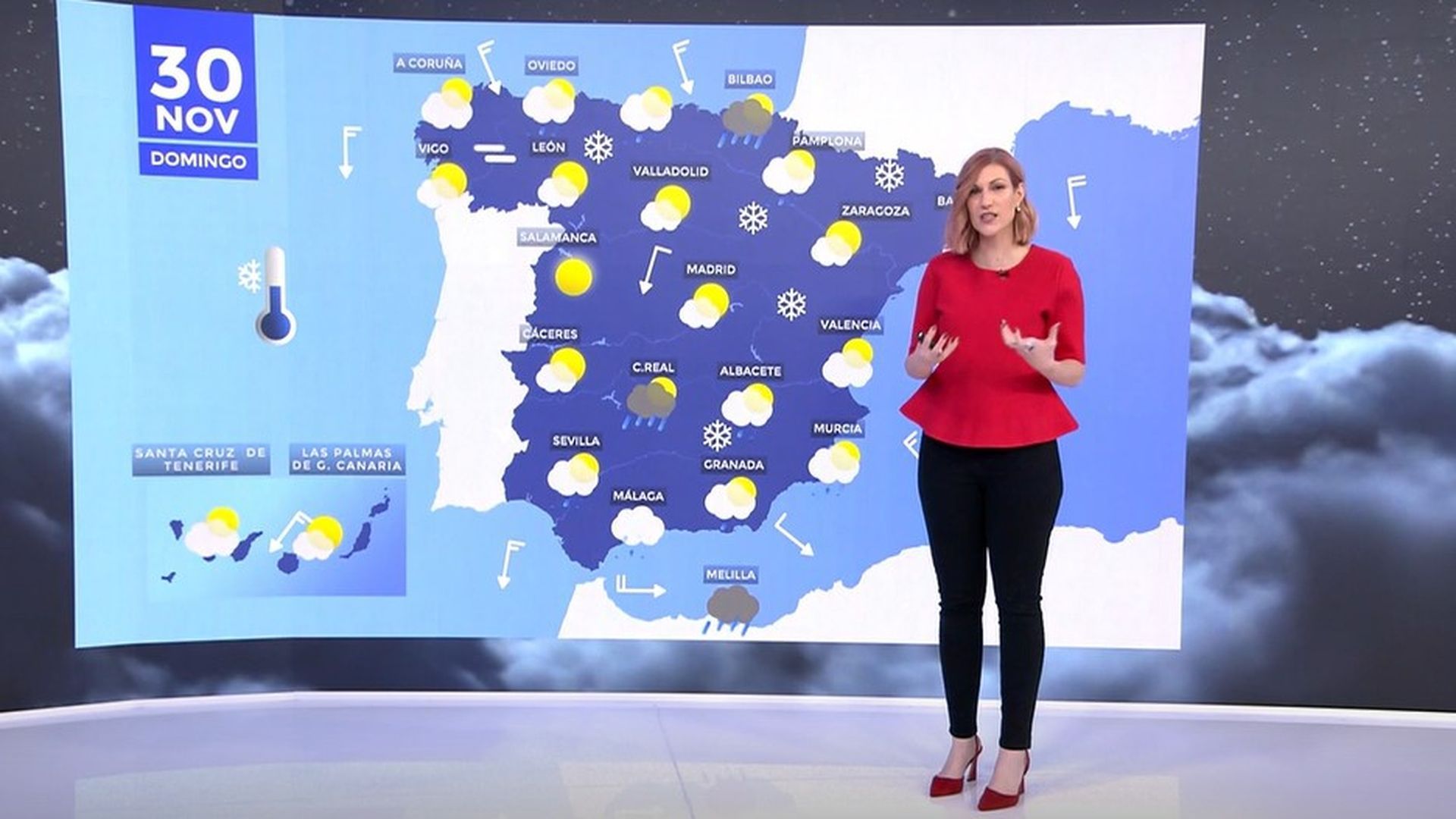 Este domingo se prevén precipitaciones en la vertiente mediterránea y nevadas en el norte