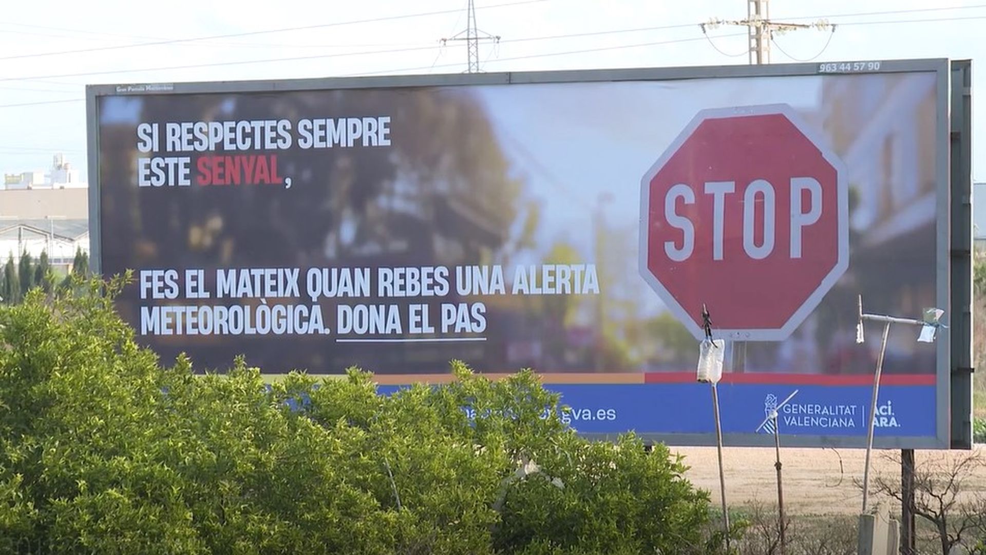 Indignación vecinal en Sedaví por la nueva campaña de la Generalitat sobre las alertas meteorológicas