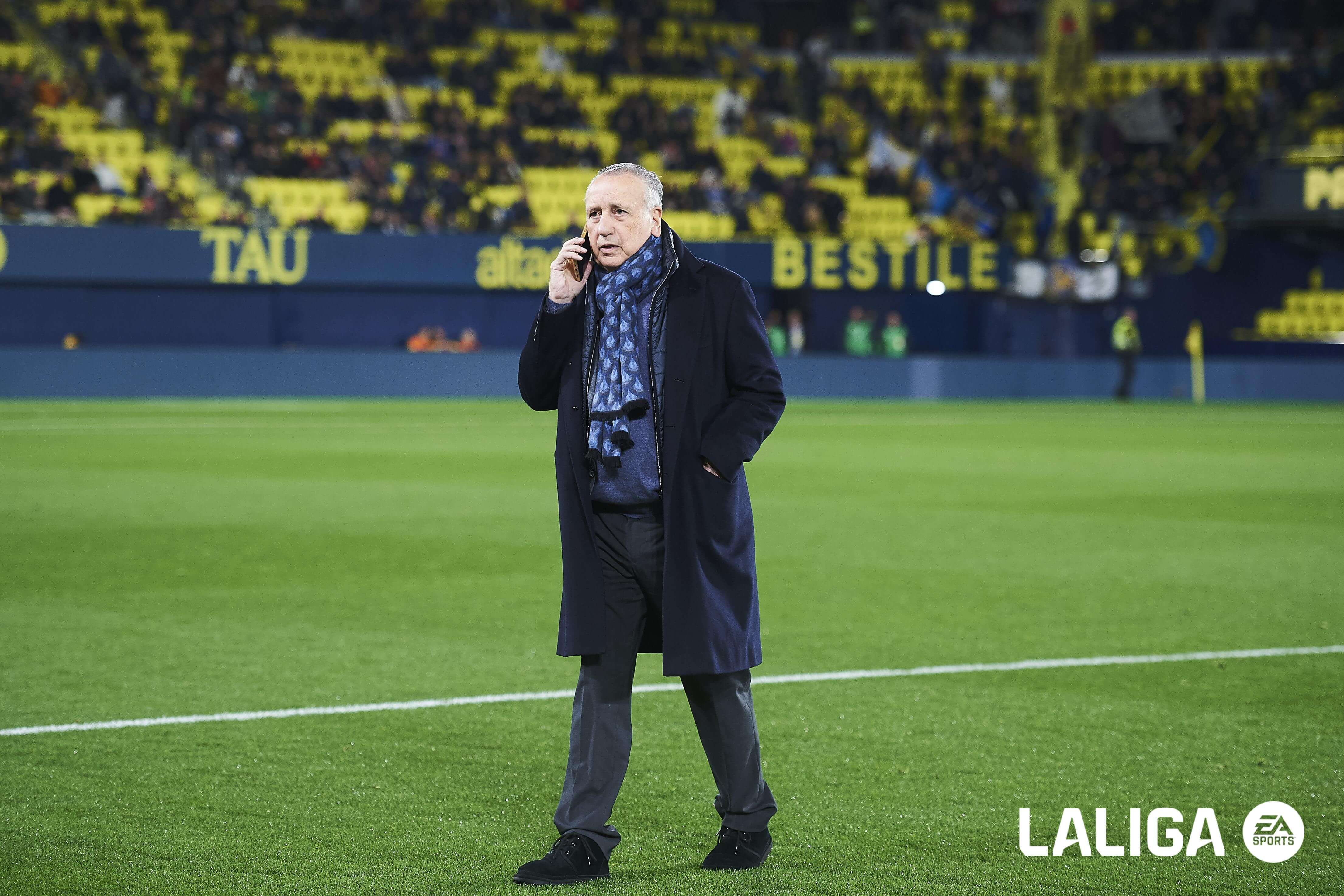  Fernando Roig, antes del Villarreal - Espanyol suspendido.