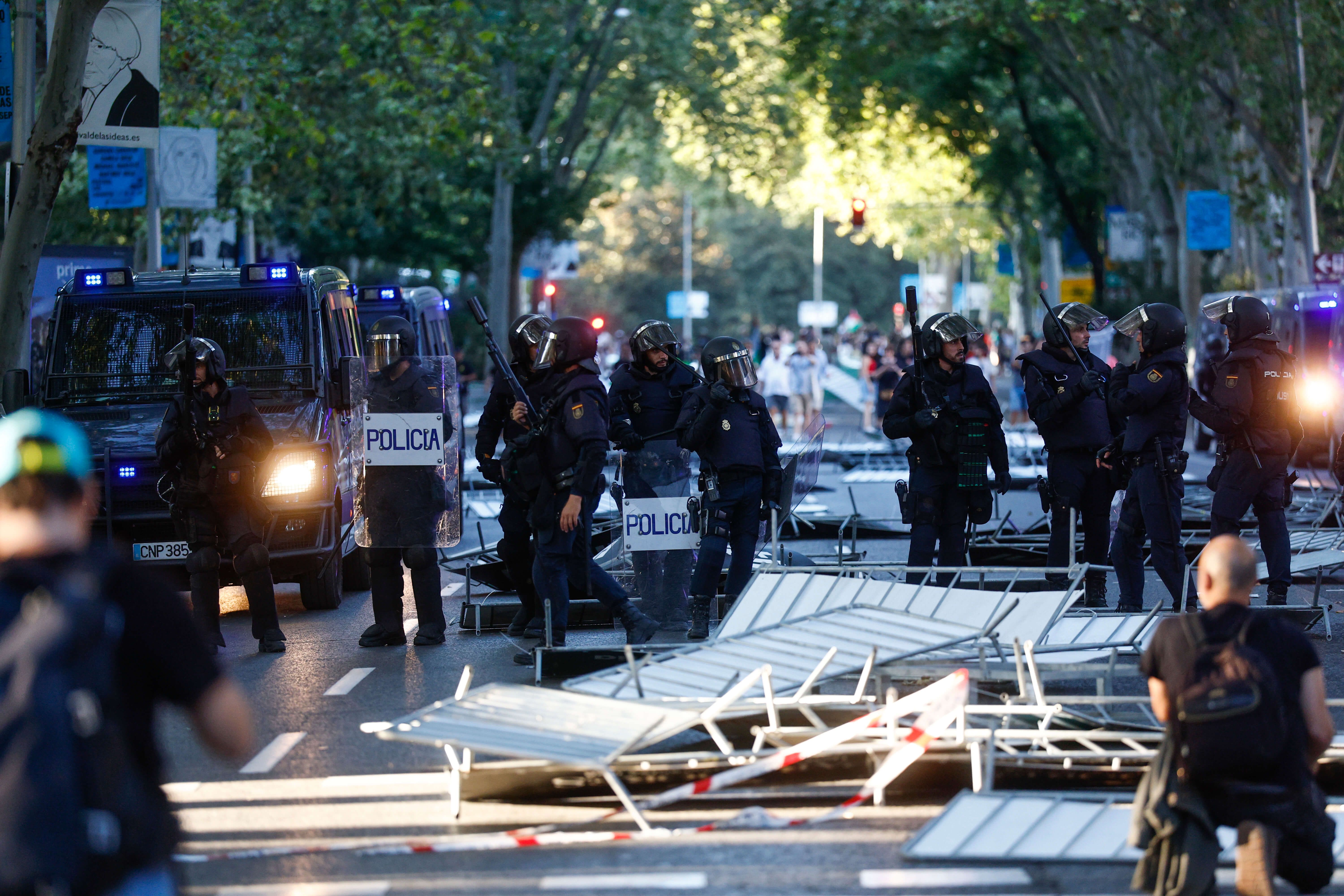Incidentes durante la última etapa de La Vuelta.