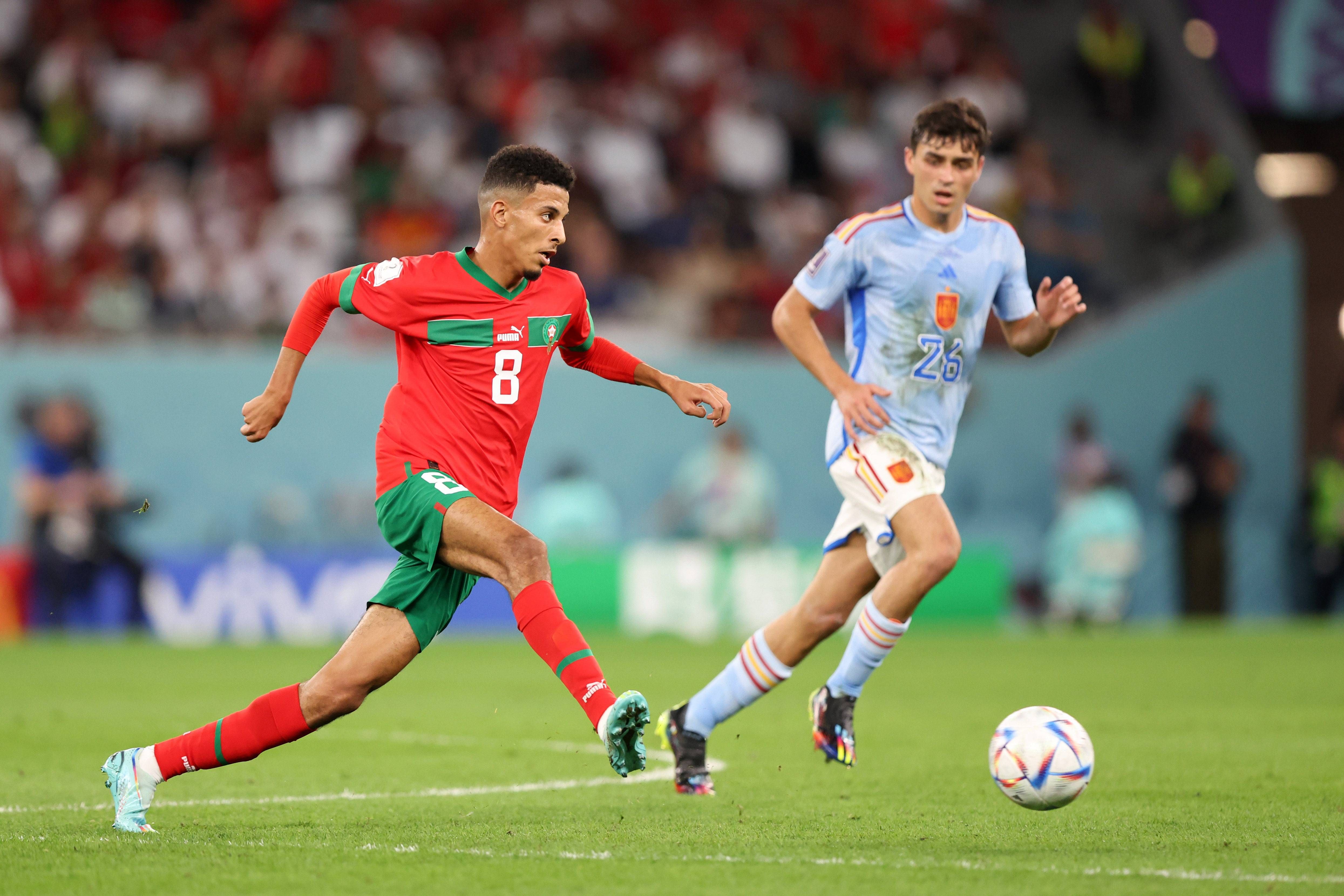 Ounahi en el partido contra España en Qatar (Foto: Cordon Press).