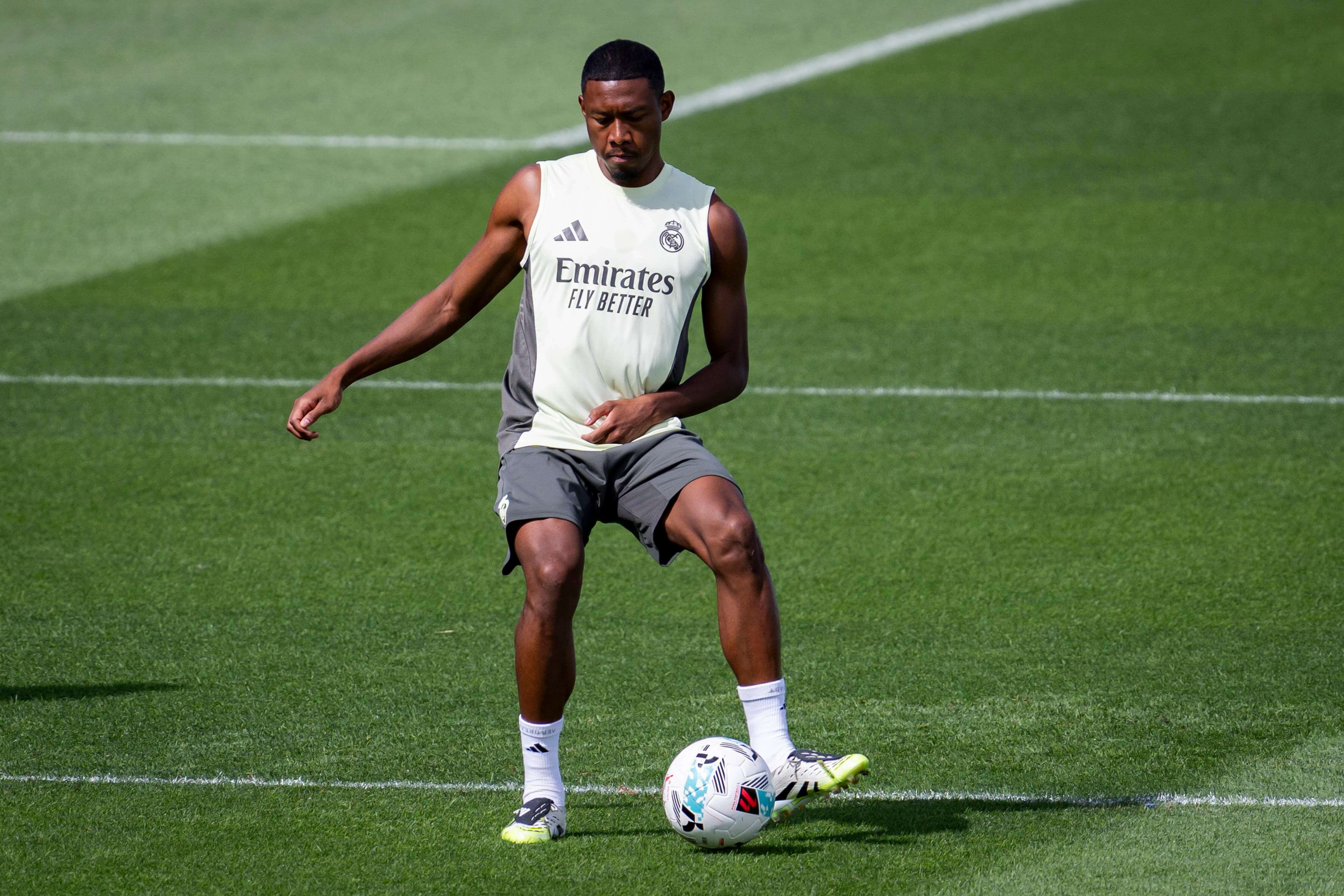  David Alaba en un entrenamiento del Real Madrid (Cordon Press)