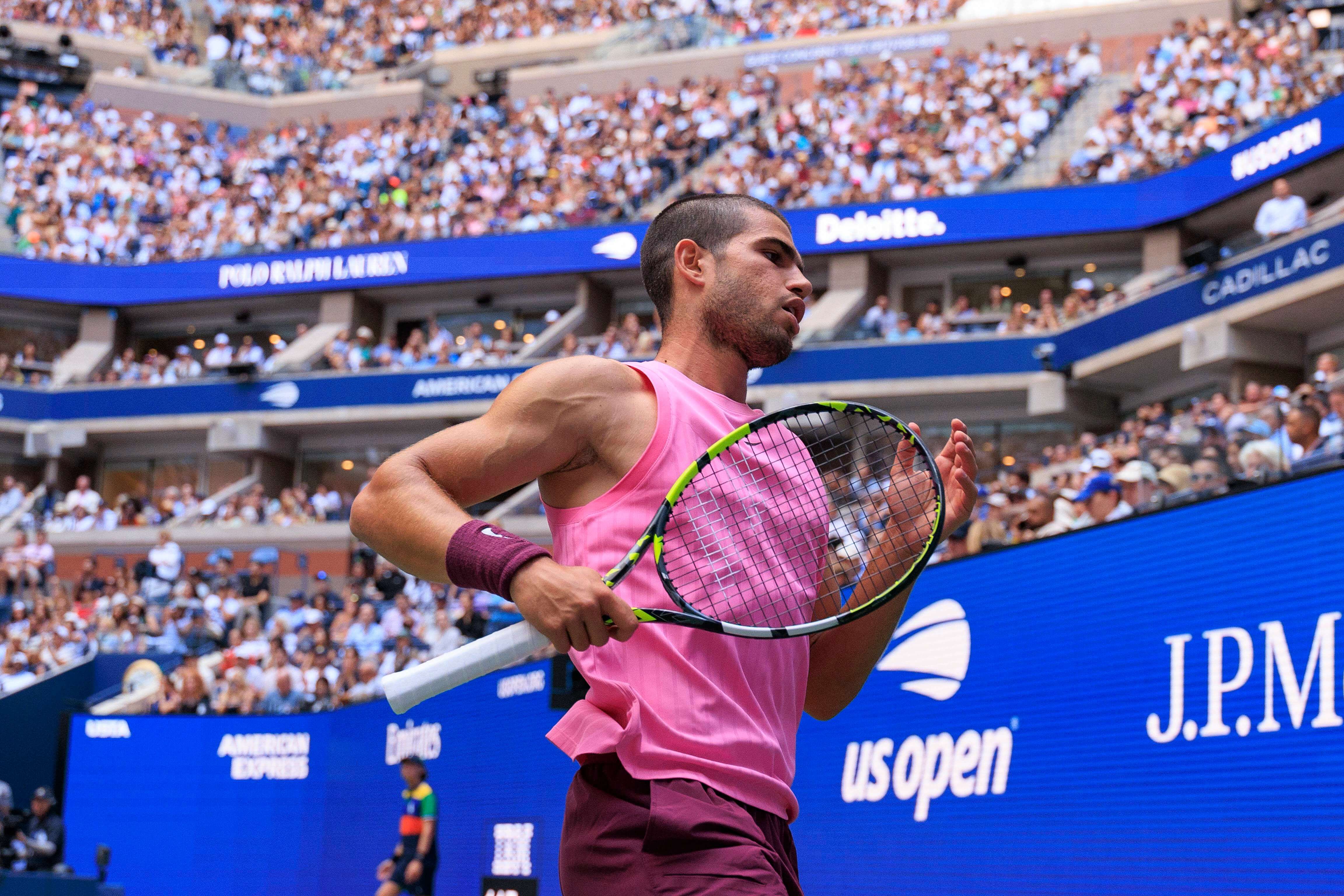  Carlos Alcaraz en los cuartos de final del US Open (Cordon Press)