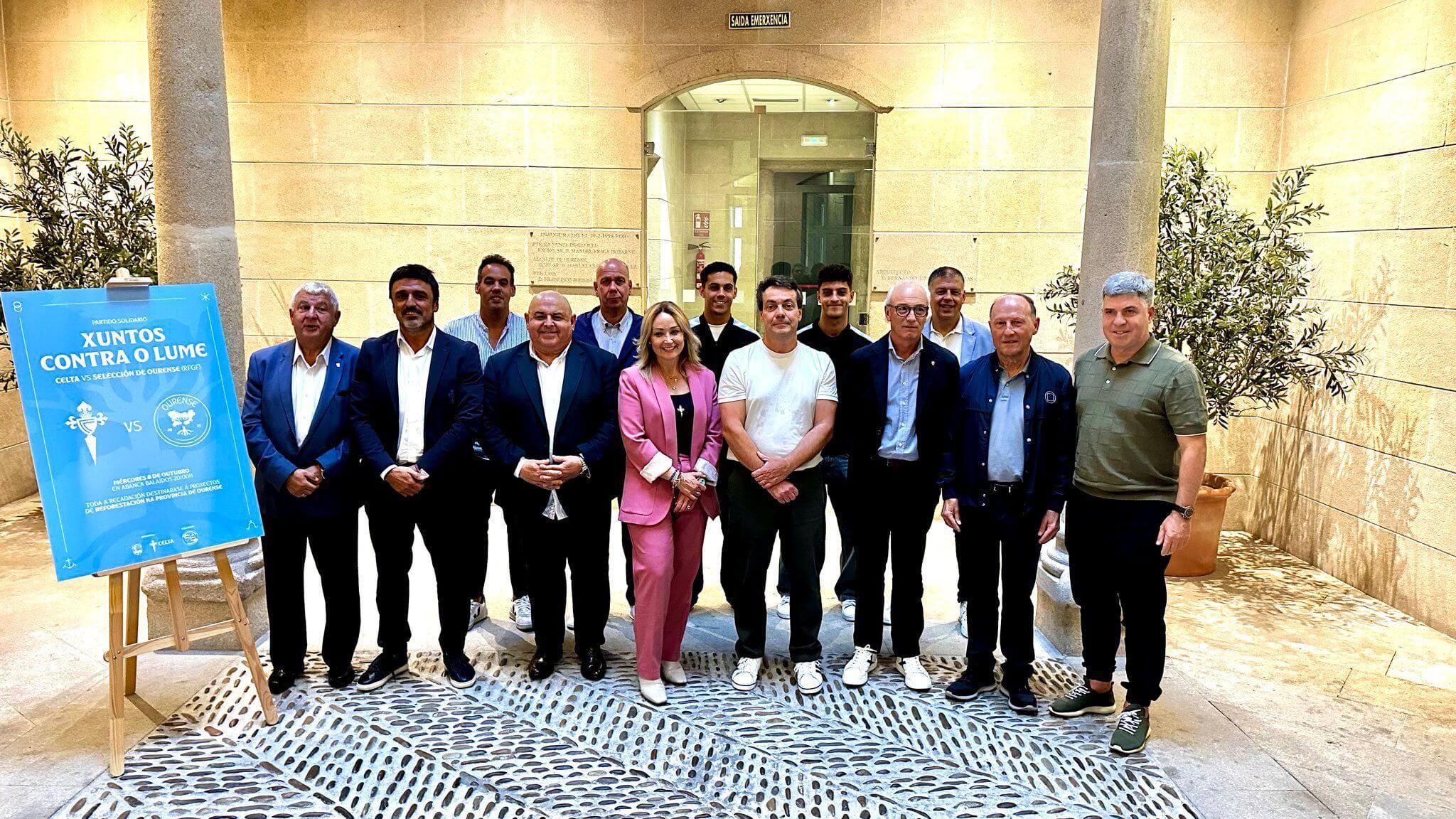 Presentación del partido benéfico entre el Celta y la Selección de Ourense.