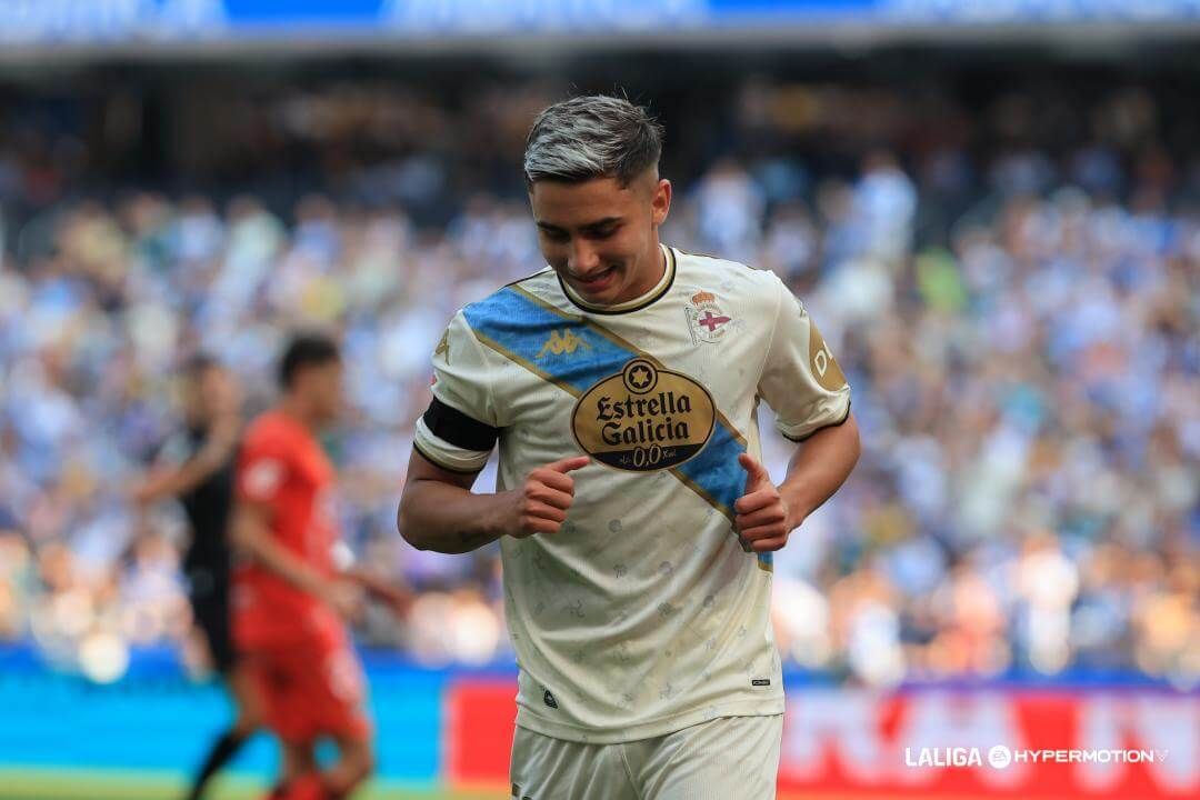 Yeremay Hernández, en el Dépor-Burgos (FOTO: LALIGA).