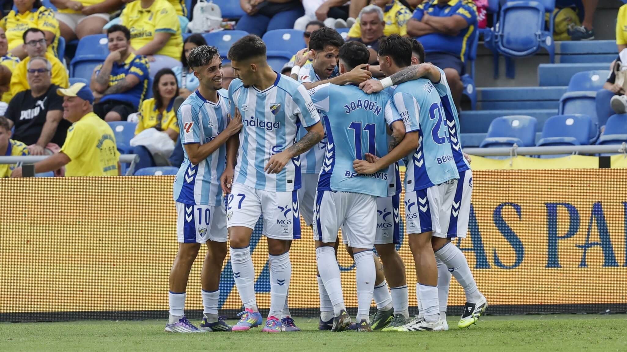 Gol de Rafa Rodríguez en el Las Palmas - Málaga CF.