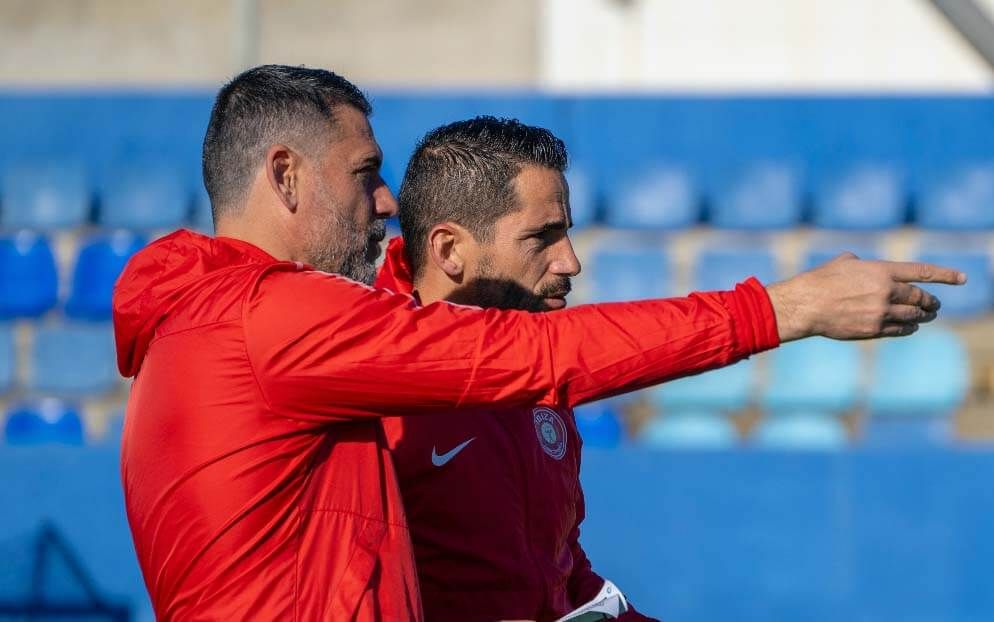  Andrés Palop con Rubén Mora en el Ibiza