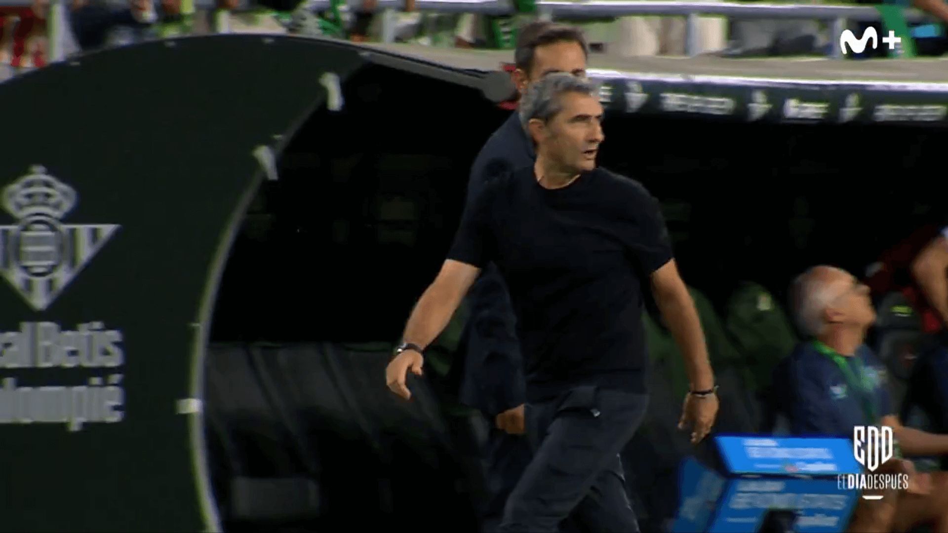  Ernesto Valverde se marcha expulsado de La Cartuja.