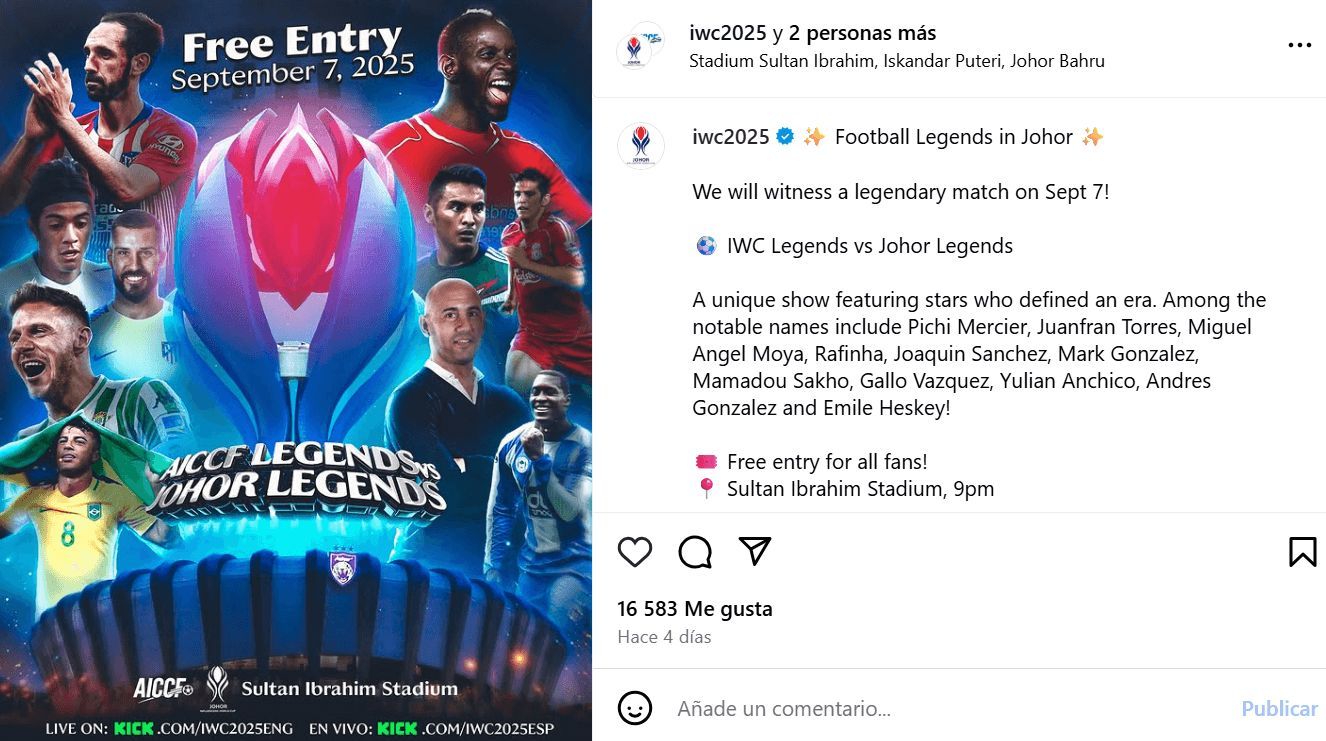 Juanfran y Joaquín, en el partido de leyendas del Mundial de Influencers.