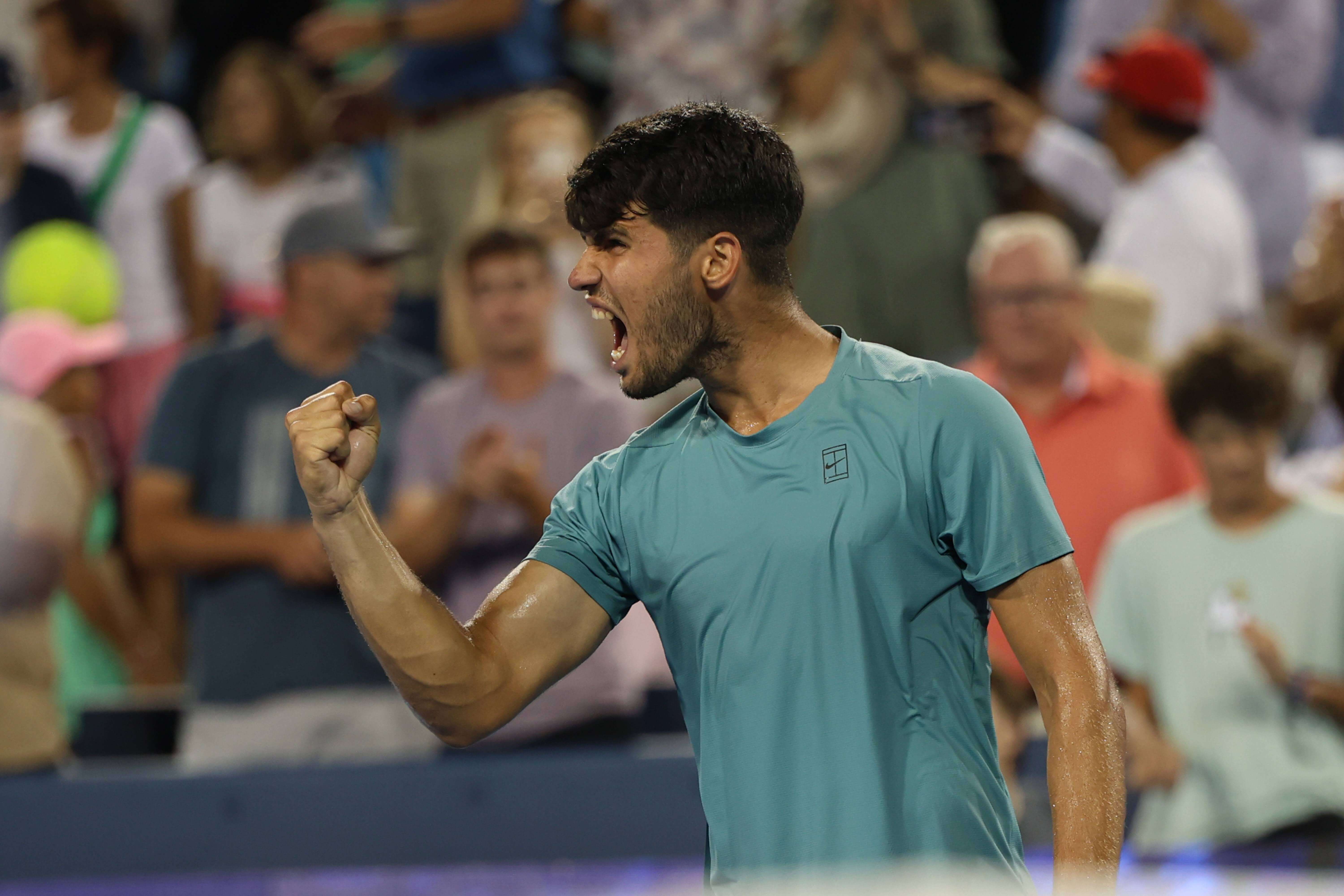  Carlos Alcaraz, ante Nardi en Cincinnati.