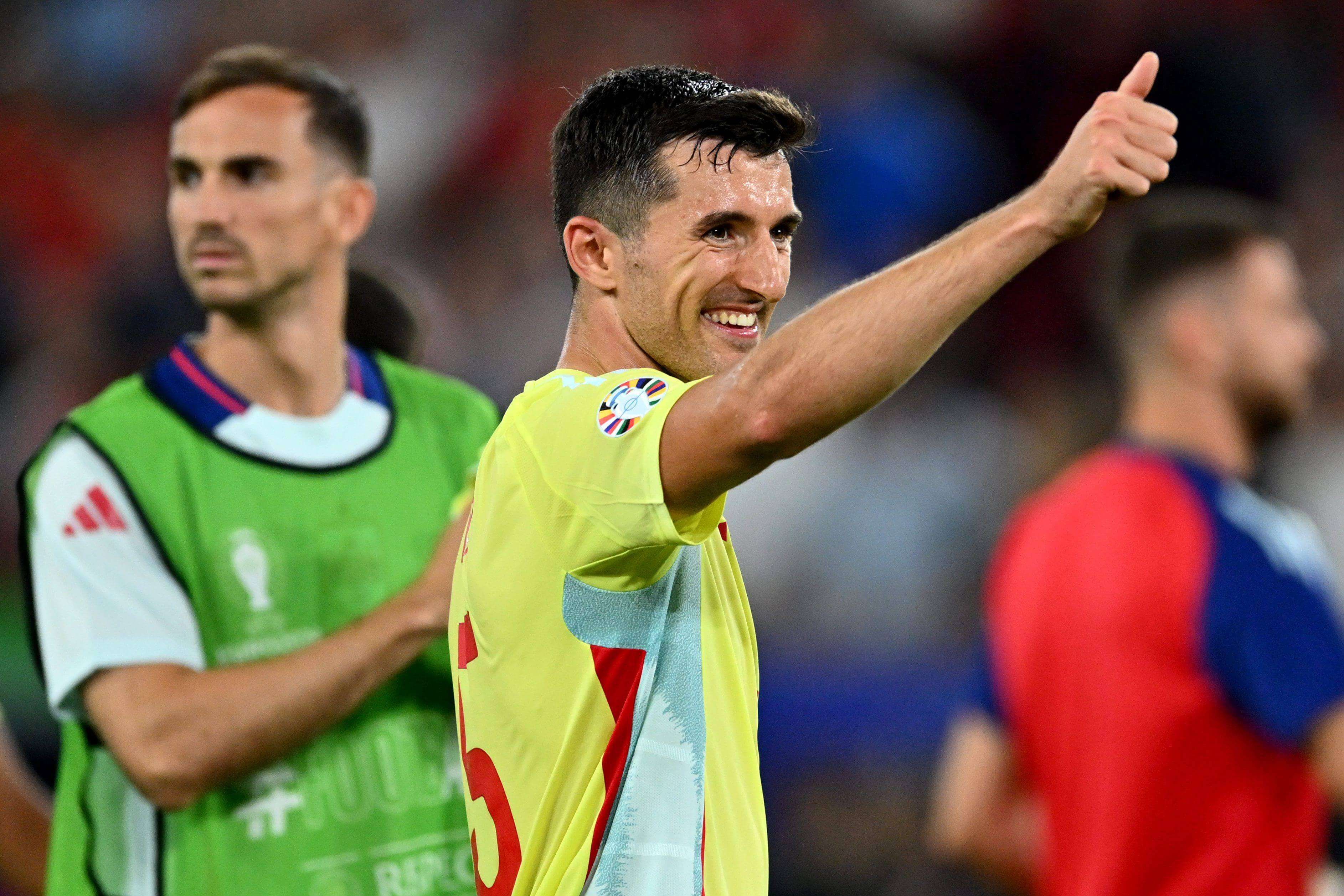 Dani Vivian, en un partido con España.