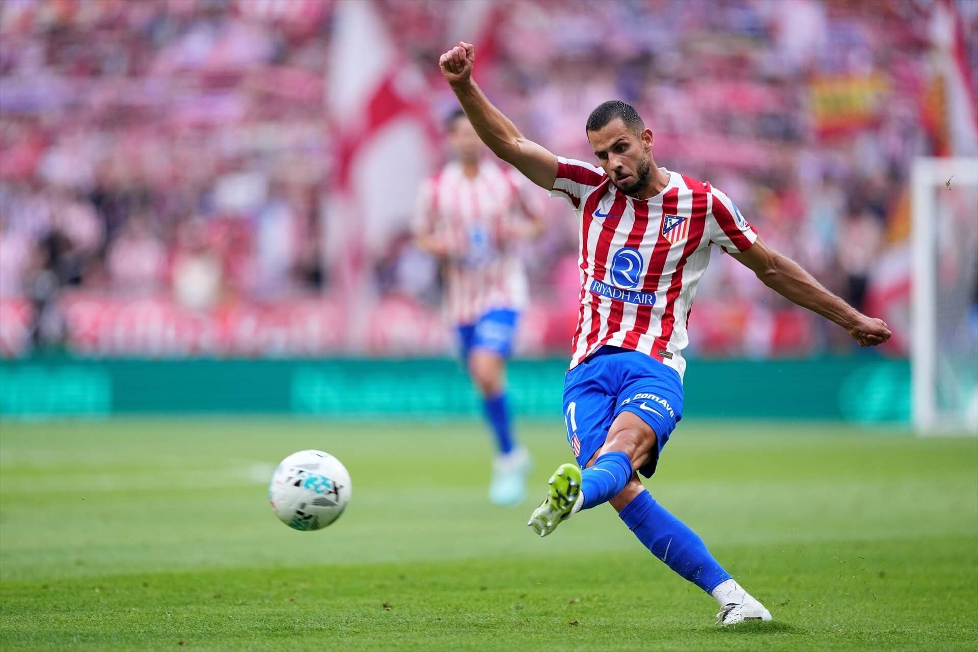  David Hancko en un partido con el Atlético de Madrid