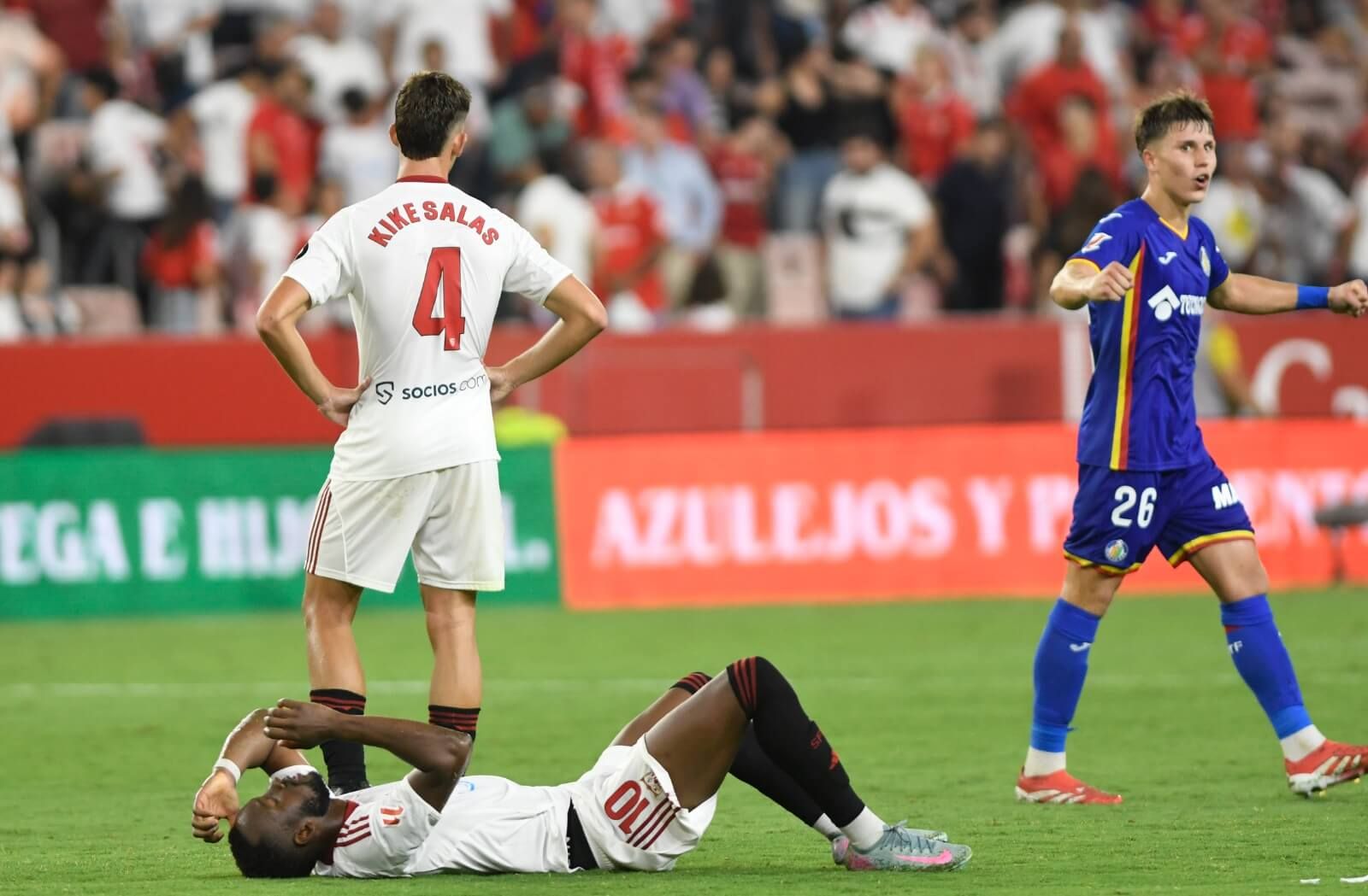  Davinchi celebra el triunfo del Getafe ante el Sevilla.