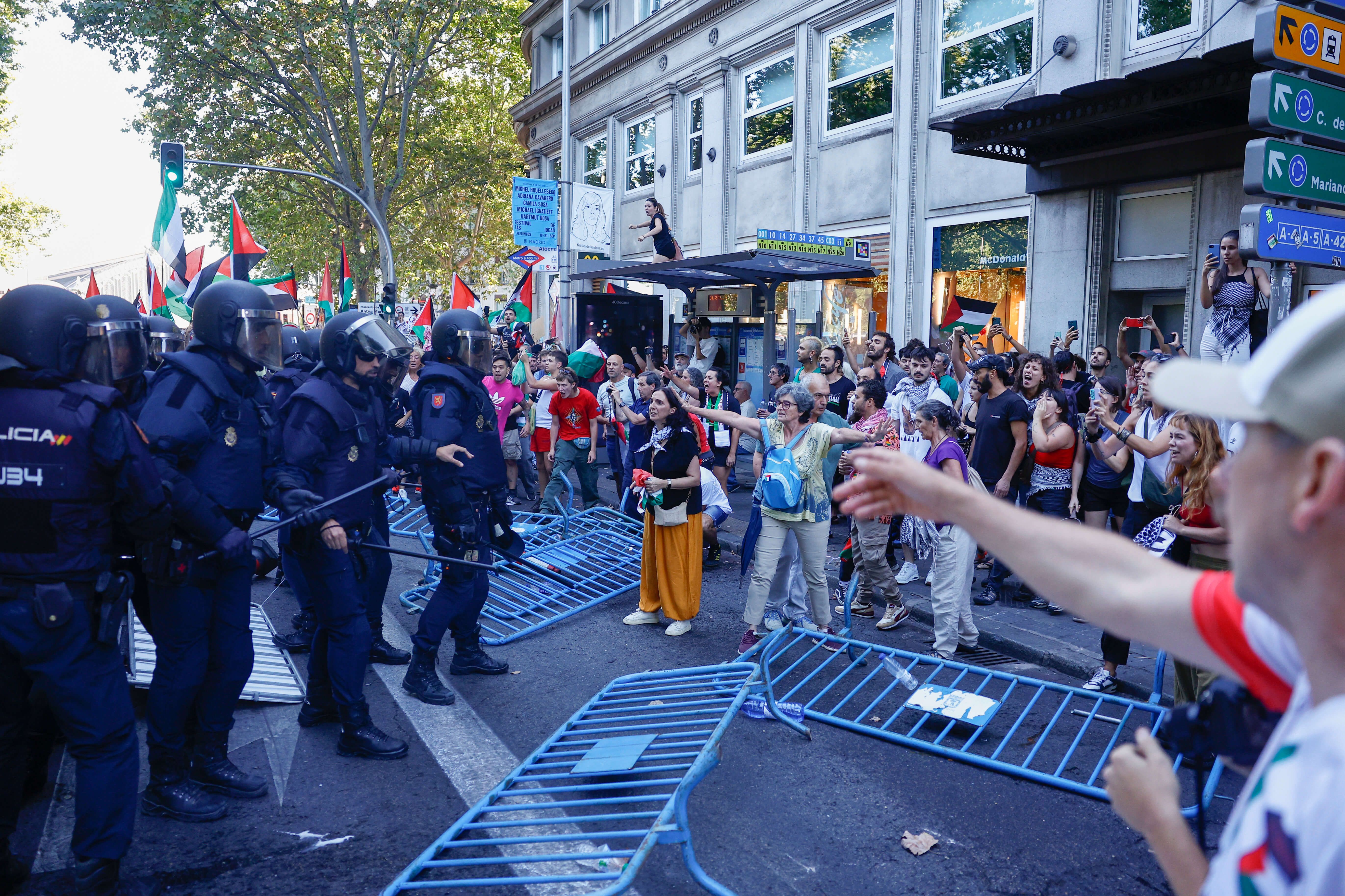  Incidentes en Madrid entre los manifestantes y la policía.