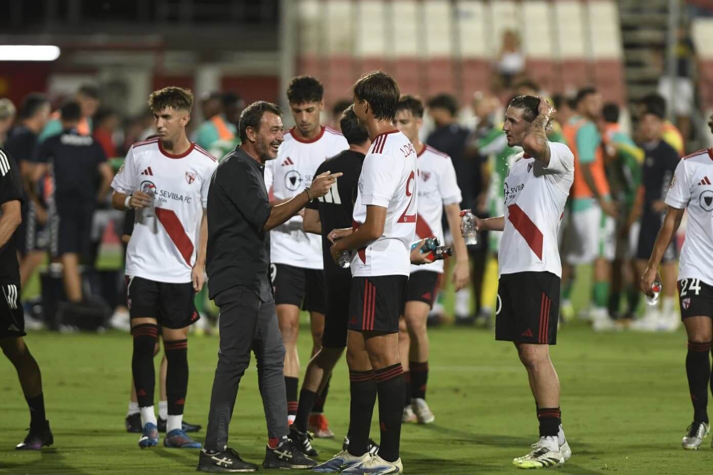 Jesús Galván y Lulo, en el derbi chico.