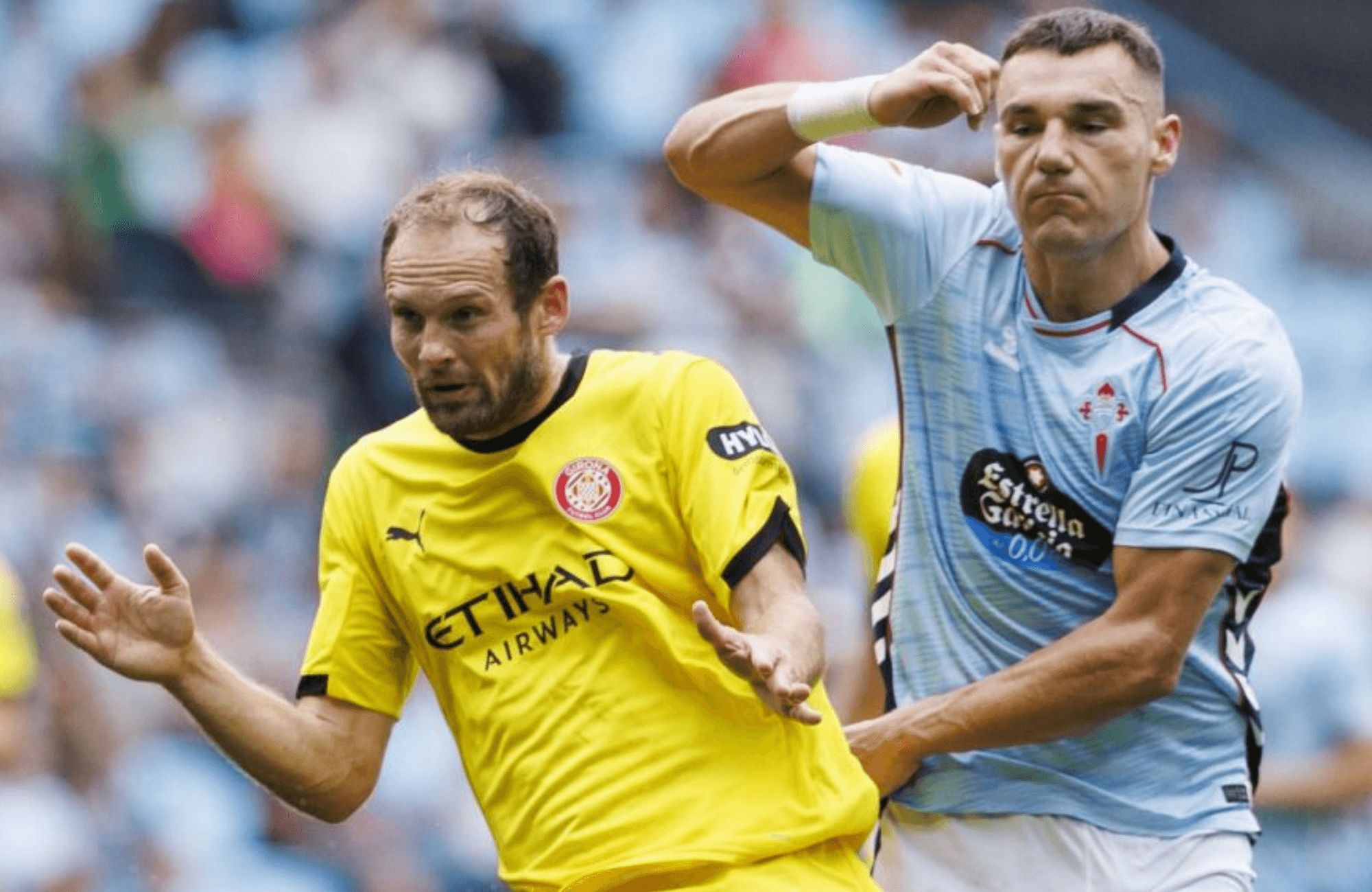  Ferrán Jutglà ante Blind, del Villarreal.