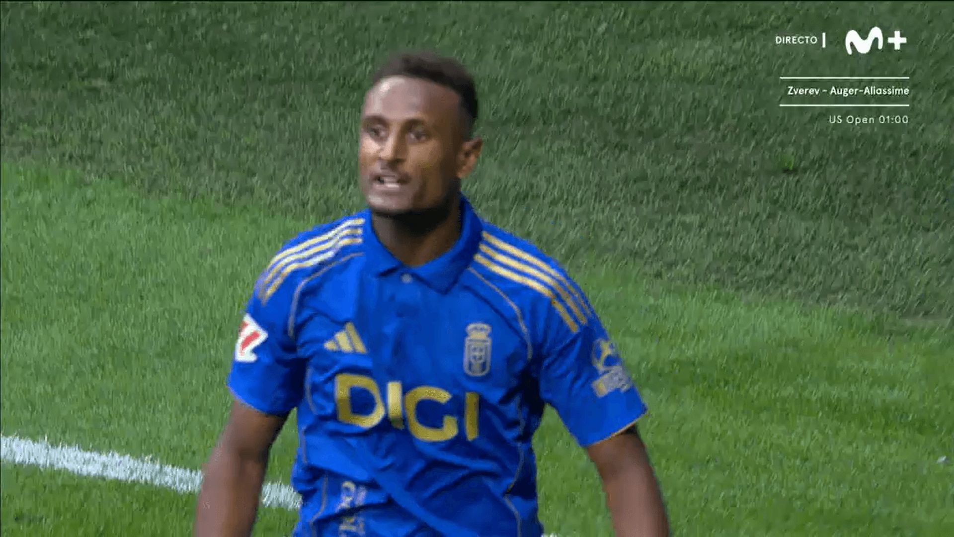 El enfado de Hassan con Paunovic su suplencia en el Oviedo-Real Sociedad (Captura: Movistar+).