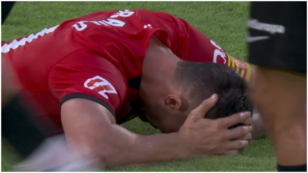  Raíllo, dolorido en el RCD Mallorca-FC Barcelona (Movistar+)