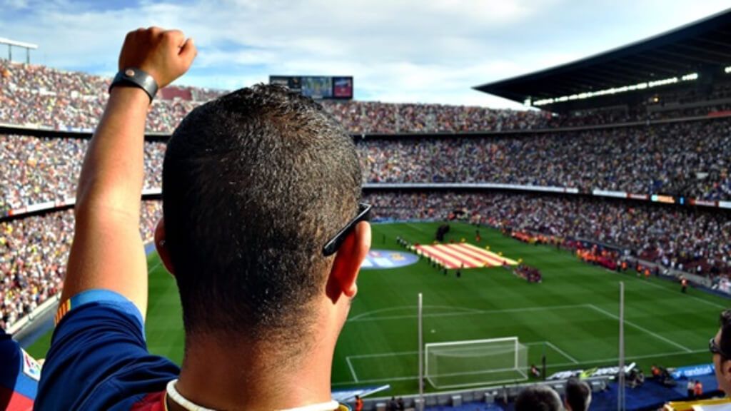  La afición del Barcelona en el Camp Nou.