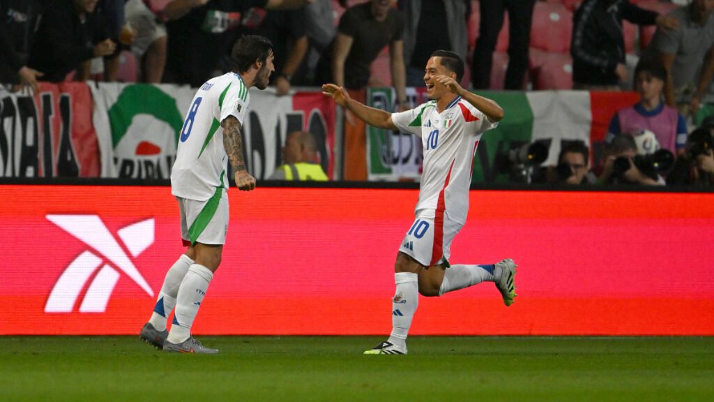 Giacomo Raspadori, durante un partido con la Selección de Italia (foto: Cordon Press).