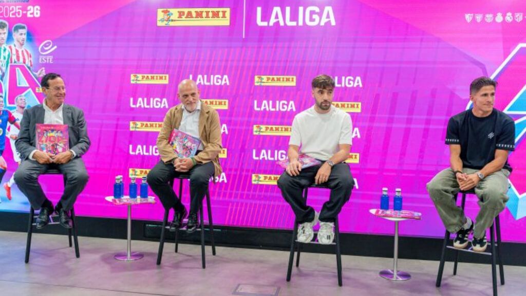  Javier Tebas, durante el acto de presentación de cromos de LALIGA.