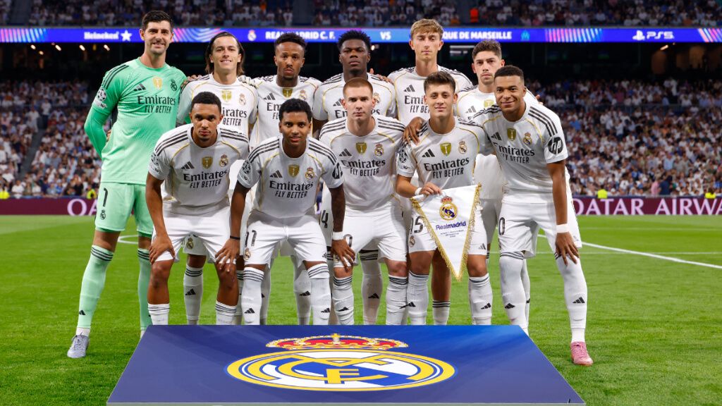 Los once titulares ante el Olympique de Marsella (Real Madrid)
