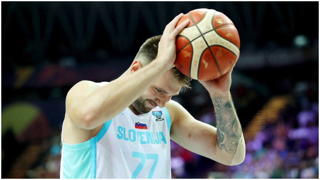  Luka Doncic, en el Eslovenia - Bélgica del Eurobasket 2025. (EFE)