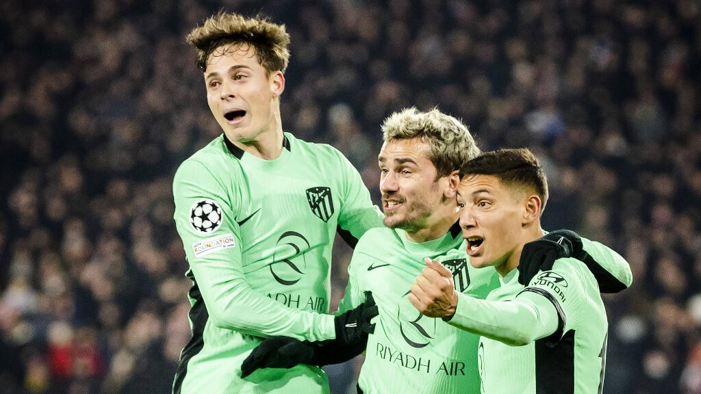  El Atlético de Madrid celebra un gol ante el Feyenoord de Arne Slot (Cordon Press)