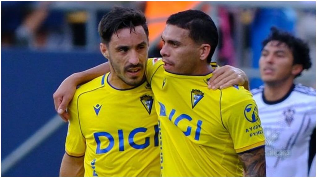  El gol de Brian Ocampo frente al Albacete. (LaLiga Hypermotion)