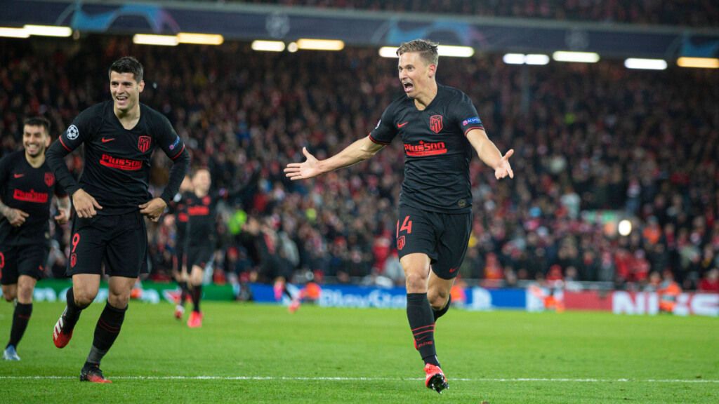 Marcos Llorente en Anfield (Cordon Press)